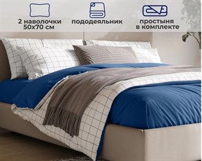 Комплект постельного белья SONNO CHECK цвет Белая клетка